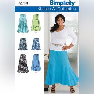 NIP Simplicity Khaliah Ali Collection Sewing Pattern 2416 Skirt